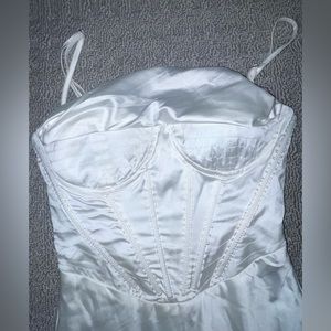 White satin corset dress 🤍